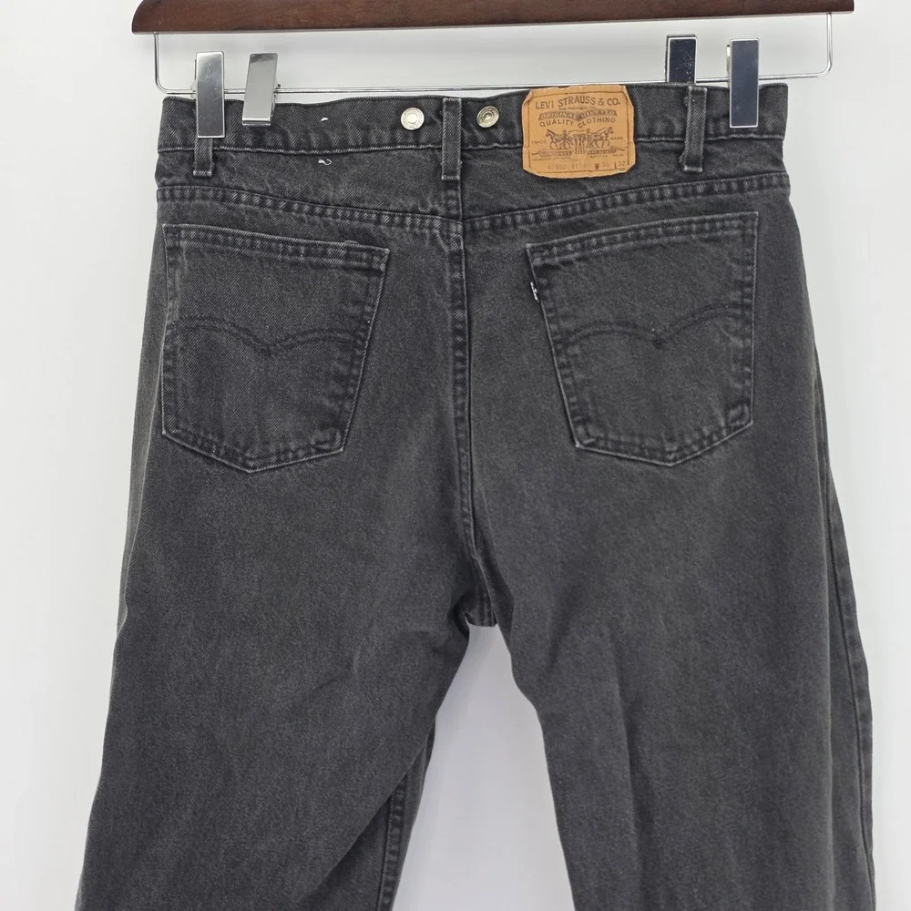 Levi's 552 Jeans Mens 36x32 Black Vintage Made in USA Relaxed Tapered Denim